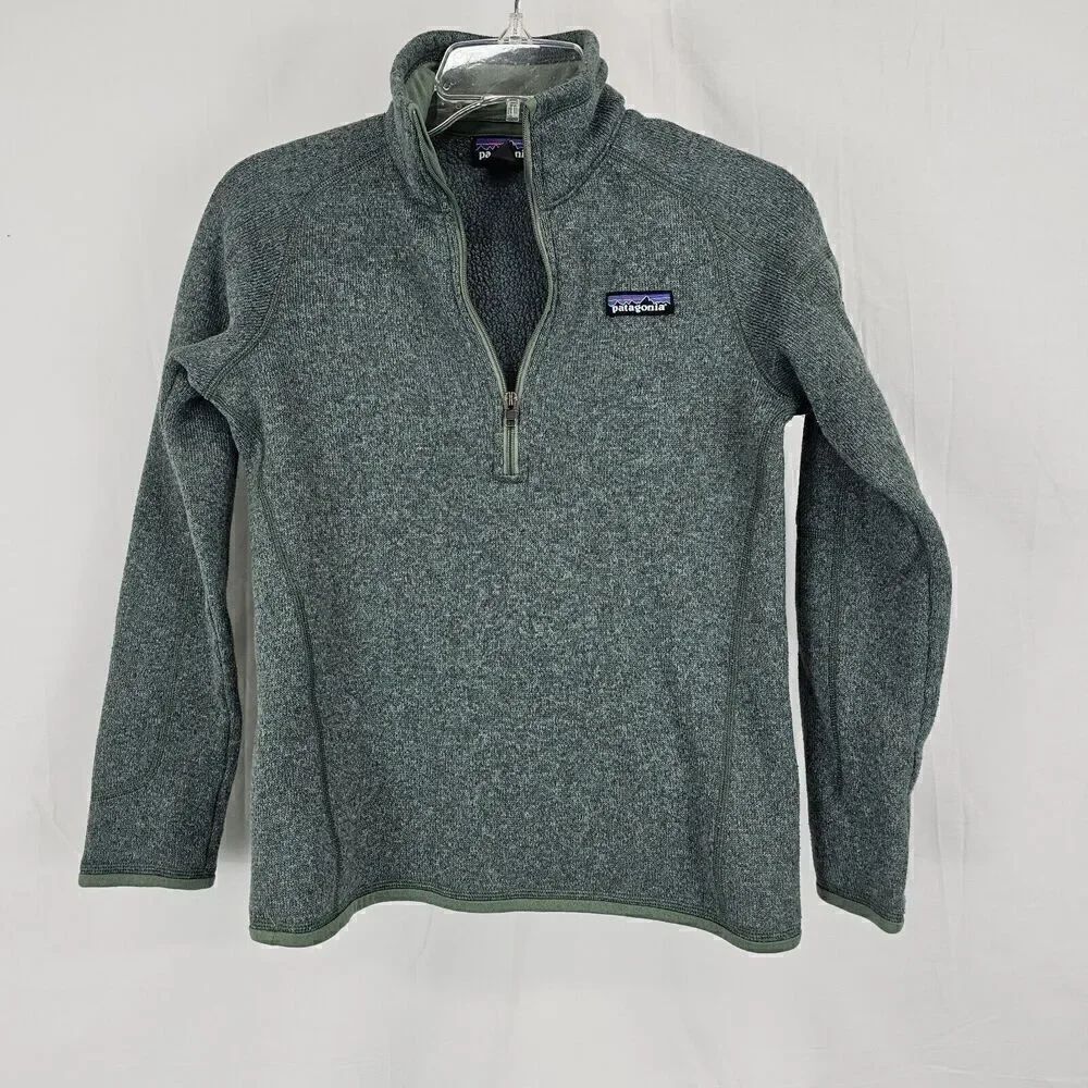 Patagonia Better Sweater Pullover 1/4 Zip Fleece Green Womens Size XS